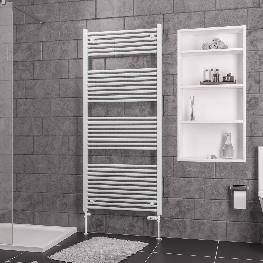 Eastbrook Biava Straight Gloss White Towel Rails