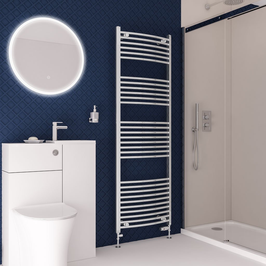 Eastbrook Wingrave Curved Chrome Towel Rails