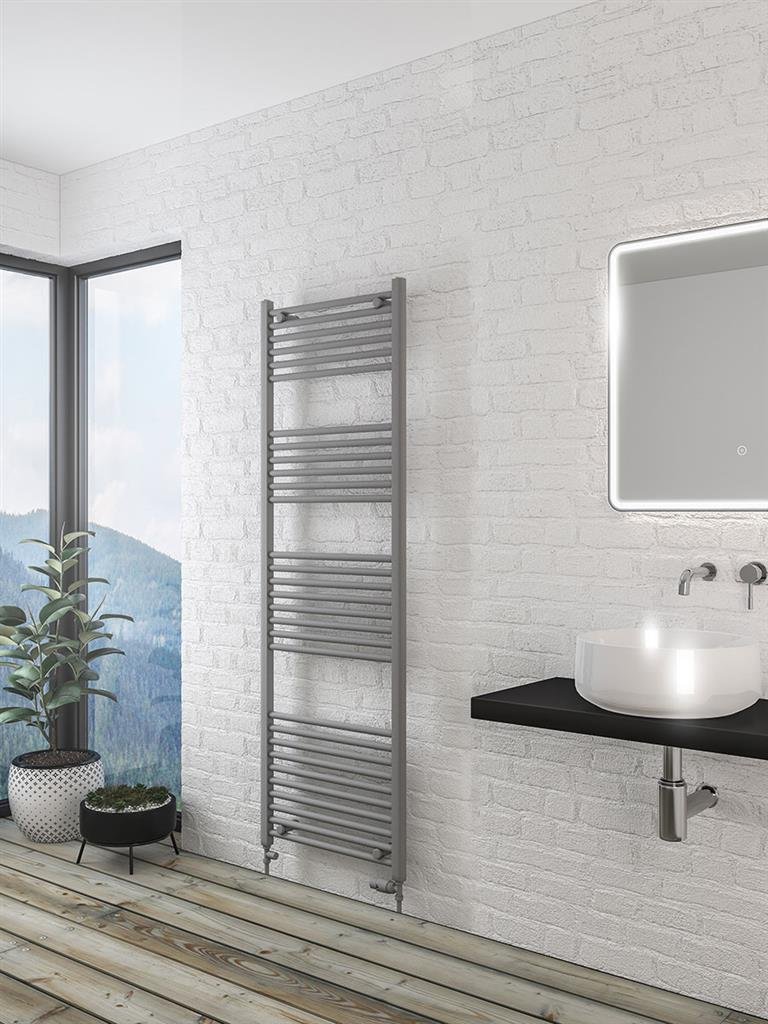 Eastbrook Wingrave Straight Matt Grey Towel Rails