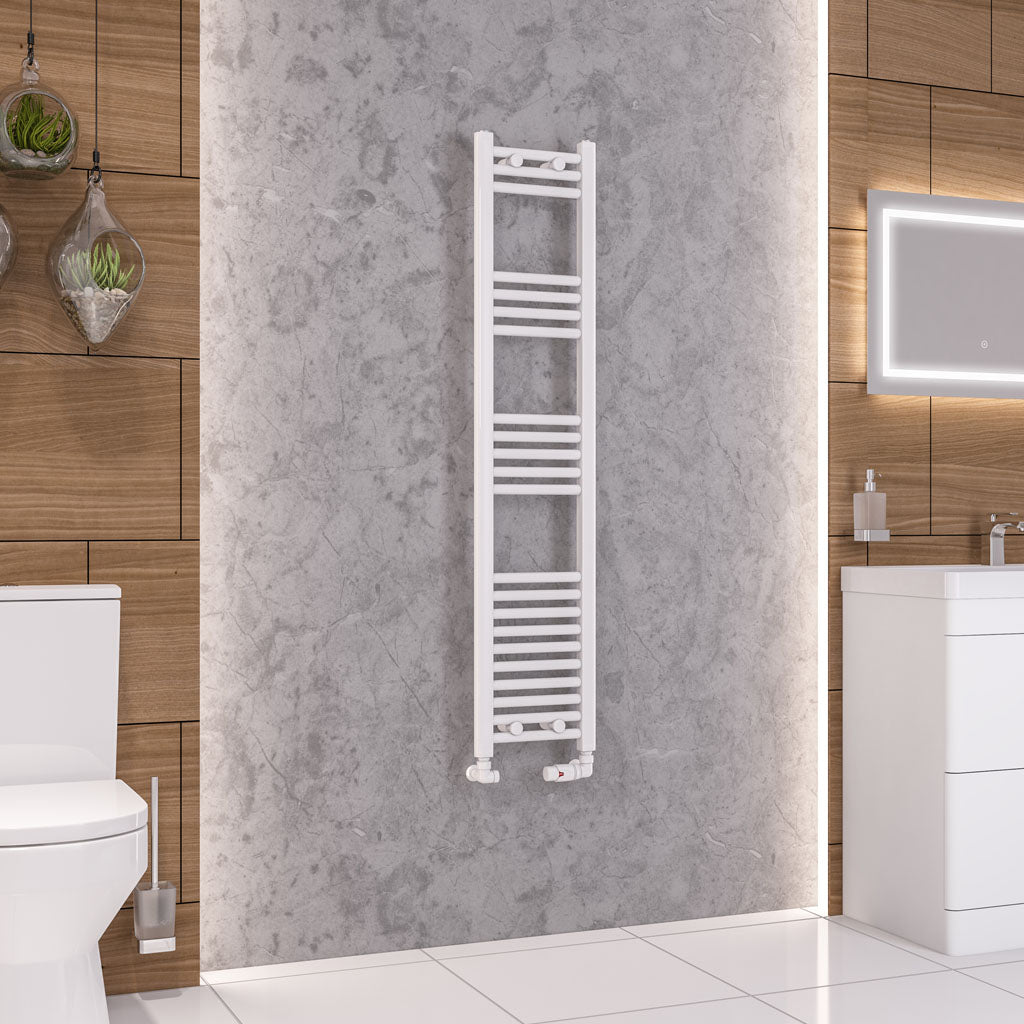 Eastbrook Wendover Straight Gloss White Towel Rails - Various Sizes 1800mm x 750mm