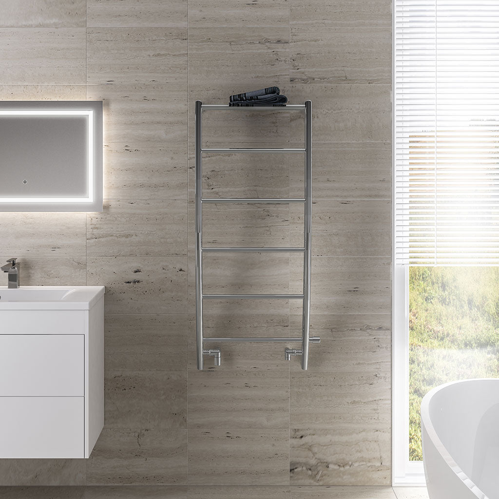 Eastbrook Biava Corinium Chrome Designer Towel Rail 1200mm x 600mm 41.0224