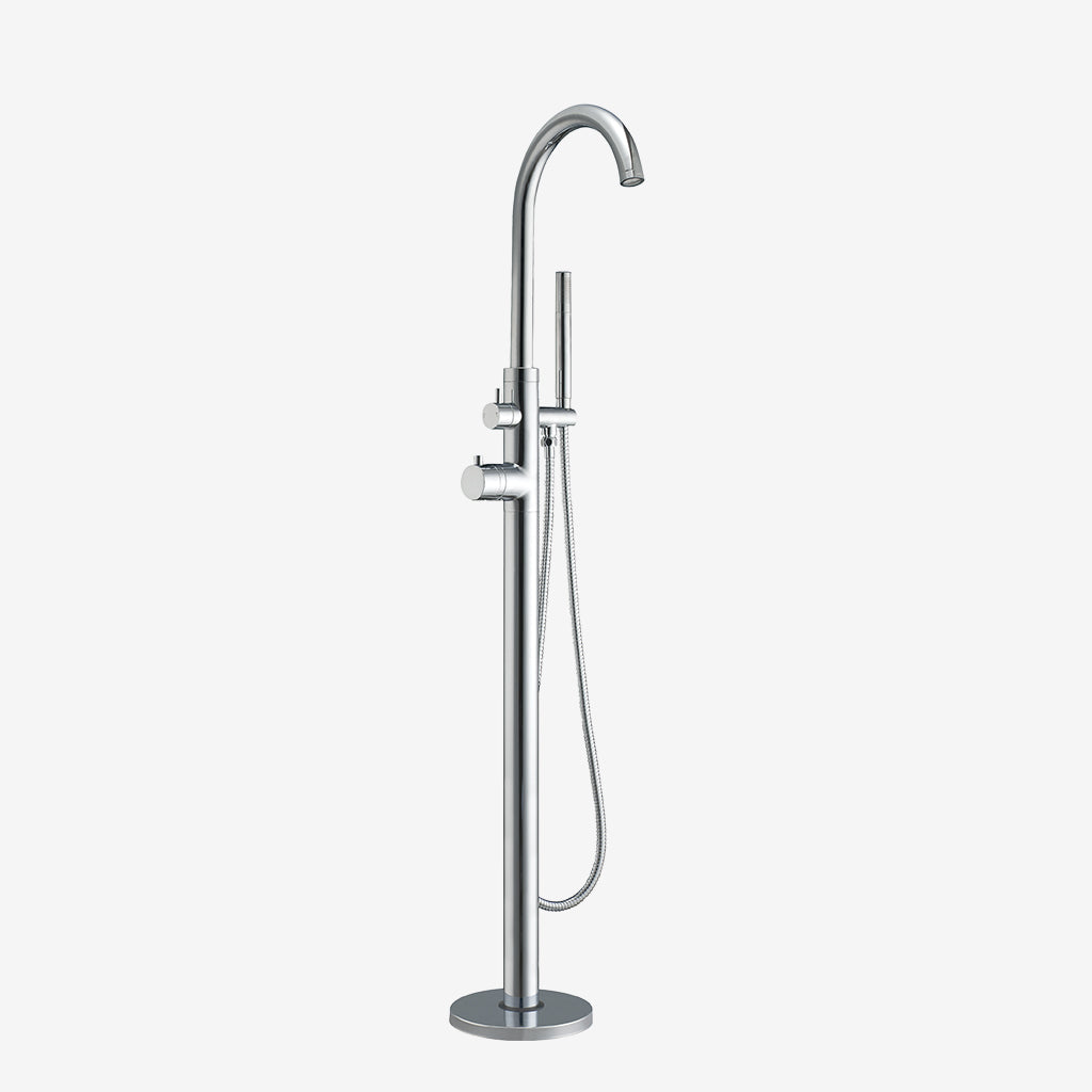 Eastbrook Tec Chrome Floor Standing Thermostatic Mono Bath Shower Mixer Tap