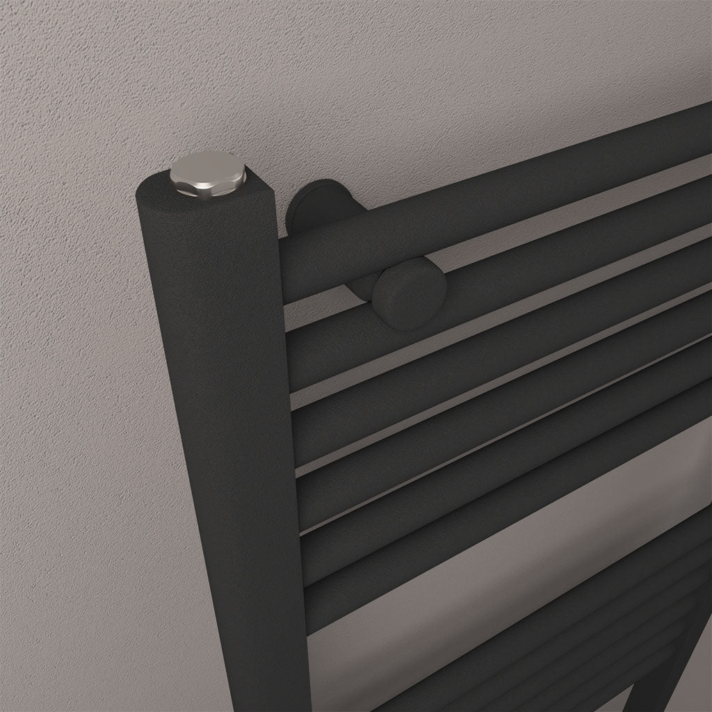 Eastbrook Wendover Electric ONLY Straight Matt Black Towel Rails
