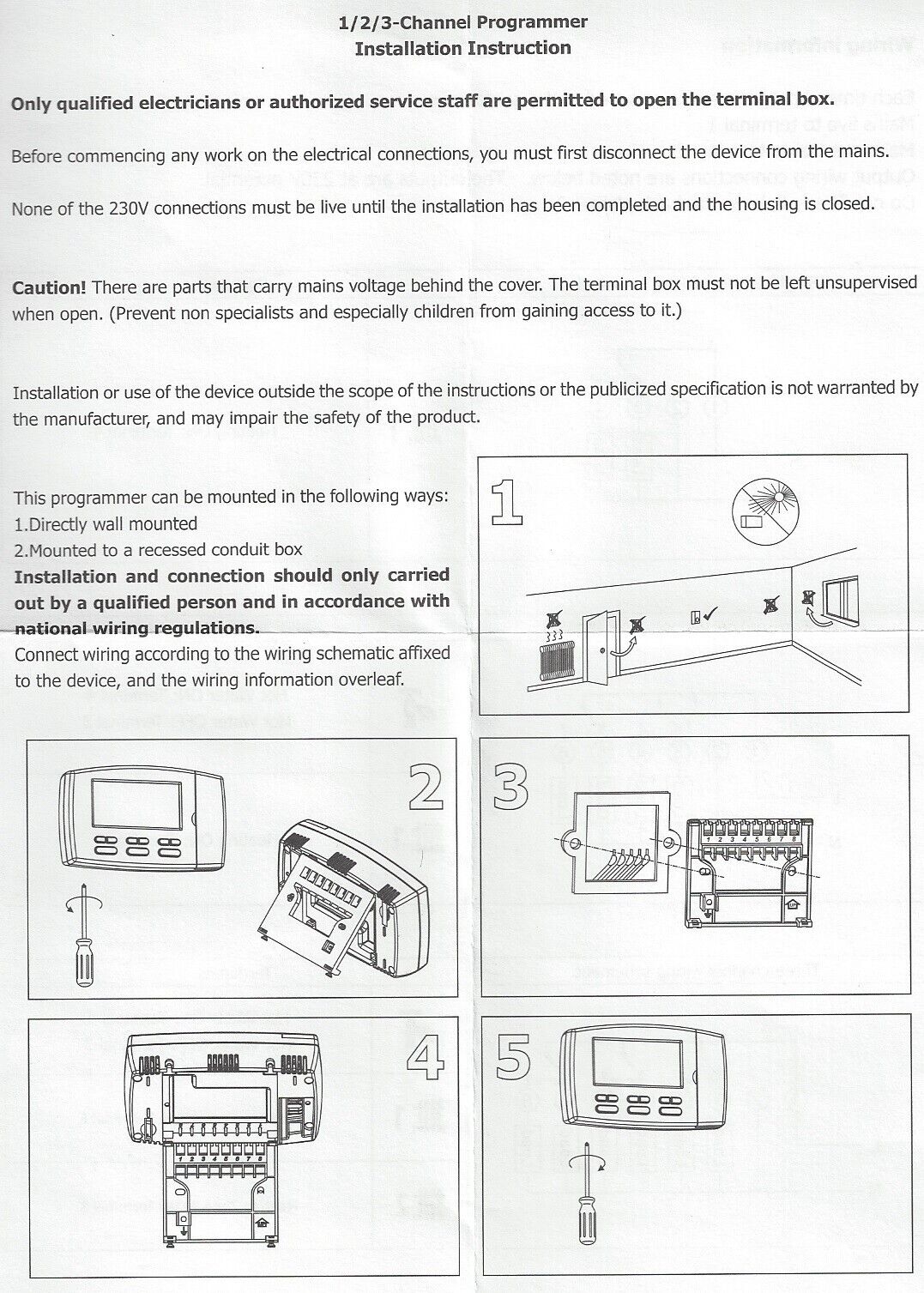 Keyplumb Single Channel Central Heating Thermostat – K97705 Leaflet 2