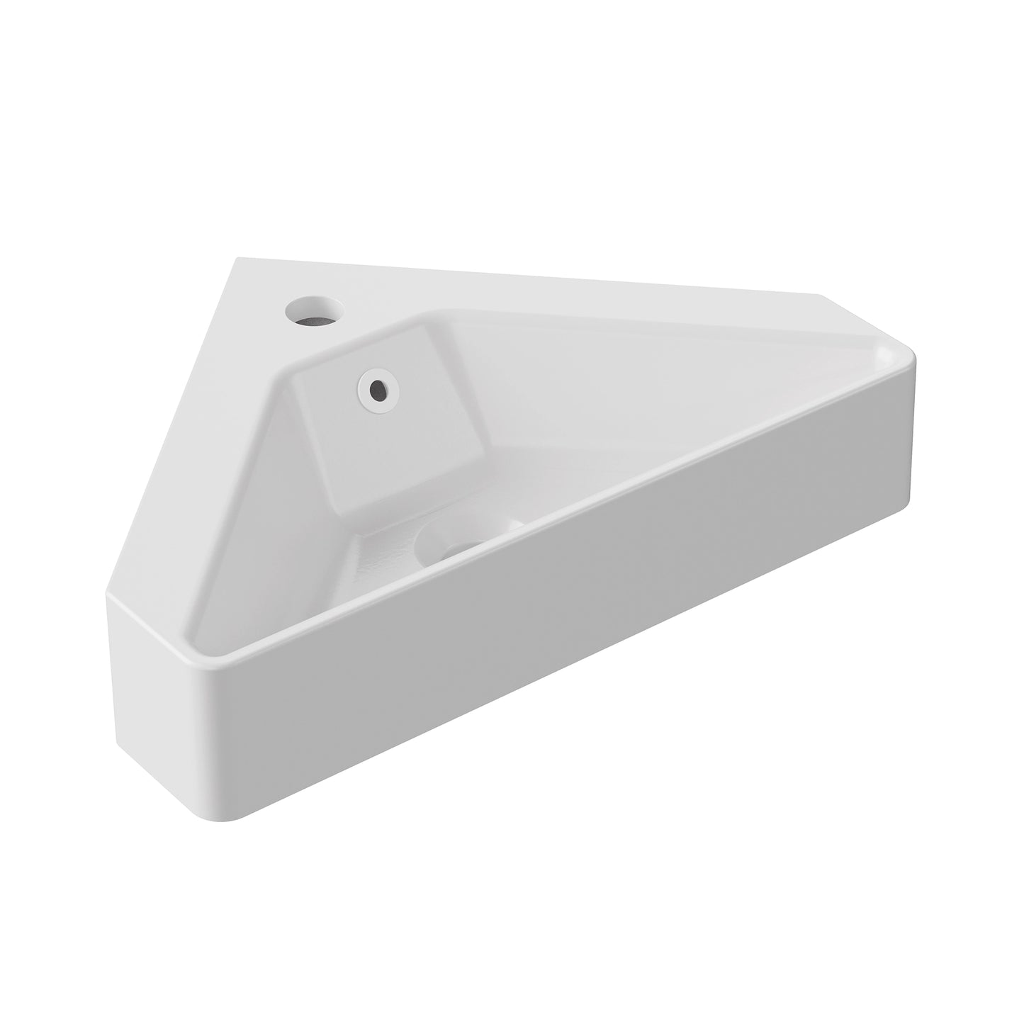 HIB Heaton Corner Cloakroom Basin - Mineral Marble