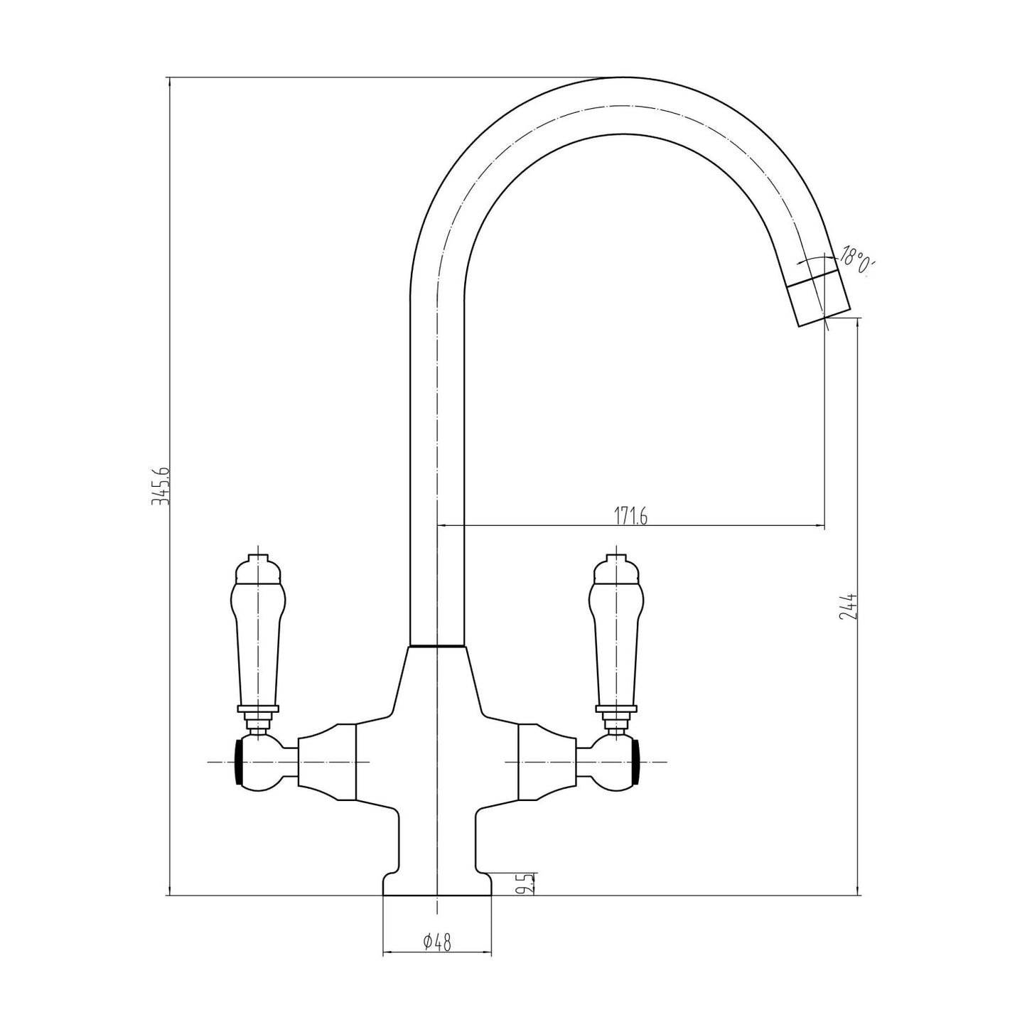 Scudo - Harrogate Kitchen Tap – Brushed Nickel