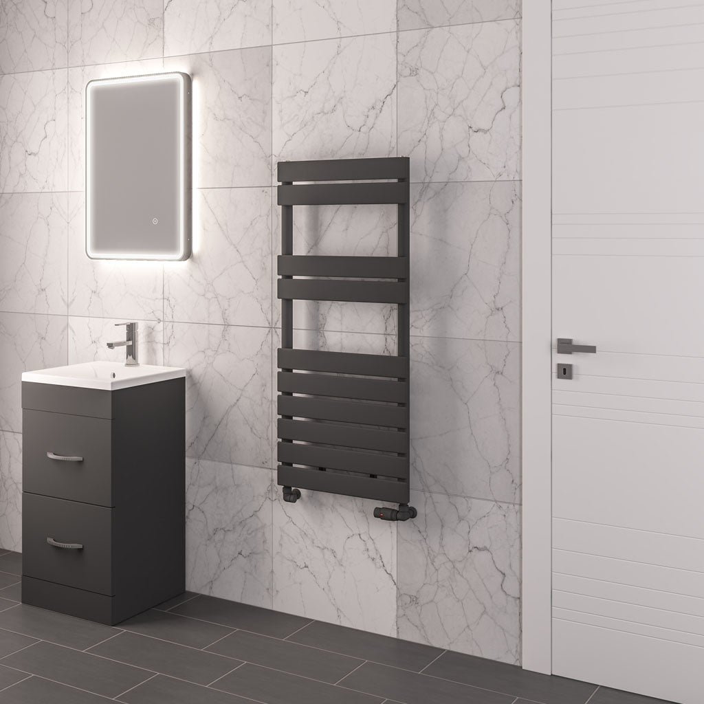 Eastbrook Addington Matt Anthracite Type 10 Designer Towel Rail 1110mm x 500mm 91.0074