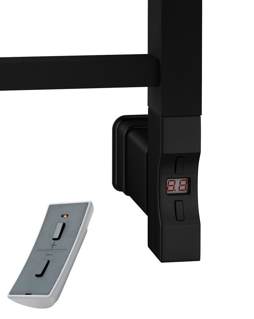 Eastbrook Helmsley Electric Matt Black Designer Towel Rail 800mm x 600mm 89.0639-ELE-8.535