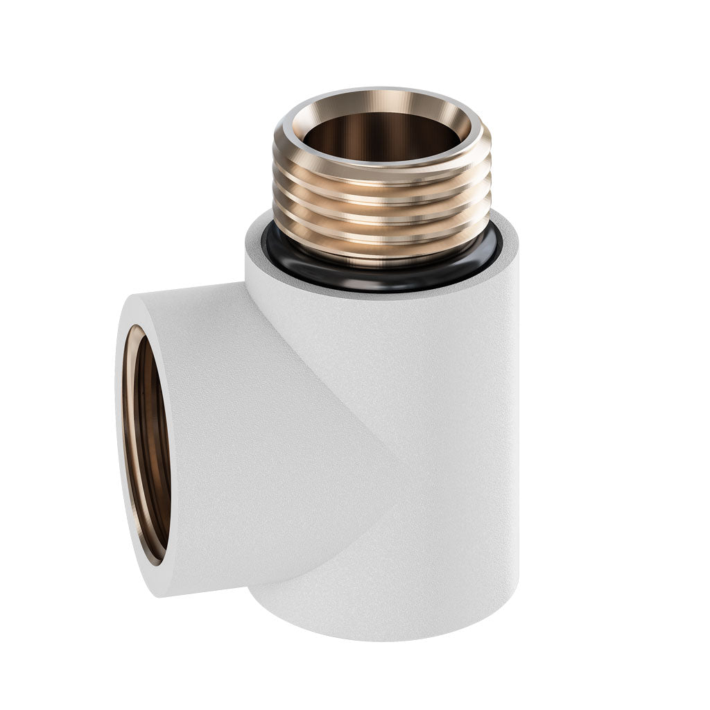 Eastbrook Matt White Dual Fuel Elbow 41.4040