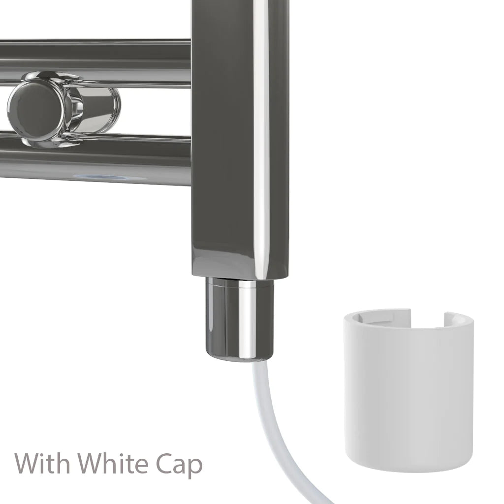 Eastbrook Tuscan Electric Multirail Square Gloss White Towel Rail 1800mm x 600mm 89.1652-ELE-8.018-8.025
