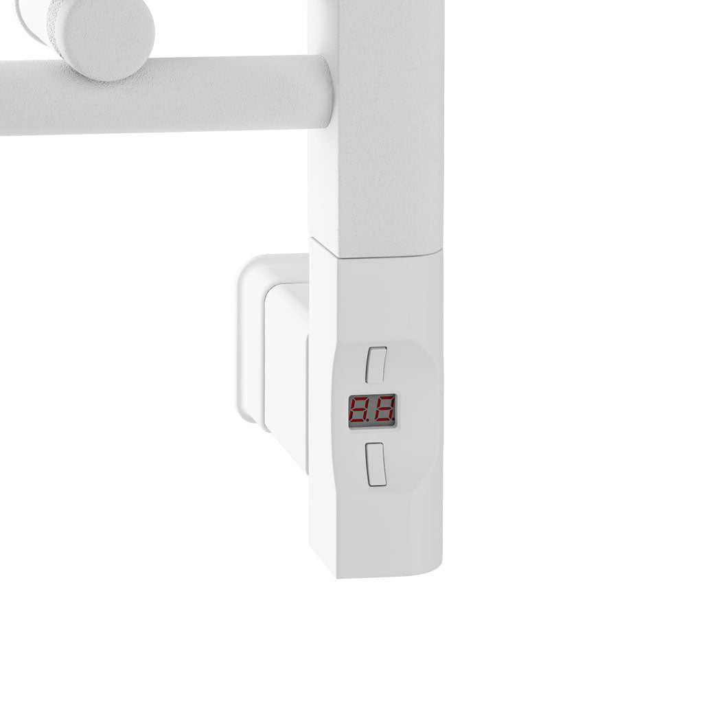 Eastbrook Wingrave Electric Straight Matt White Towel Rail 800mm x 600mm 89.0063-ELE-8.415