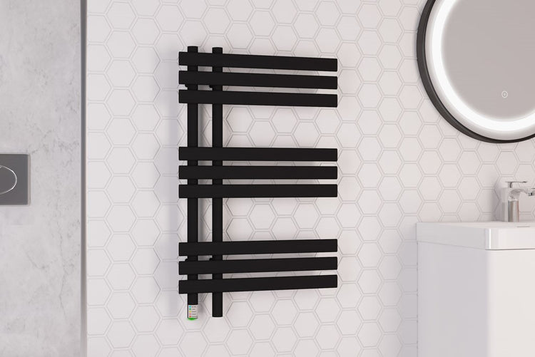 Matt Black Dry Electric Towel Rails