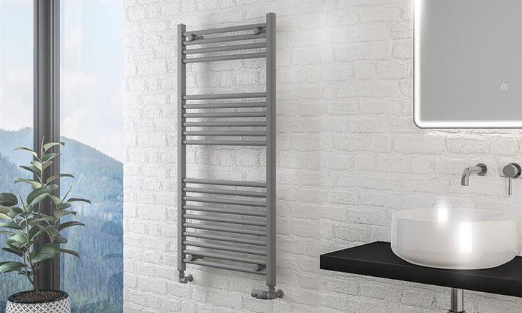 Matt Grey Central Heating Towel Rails