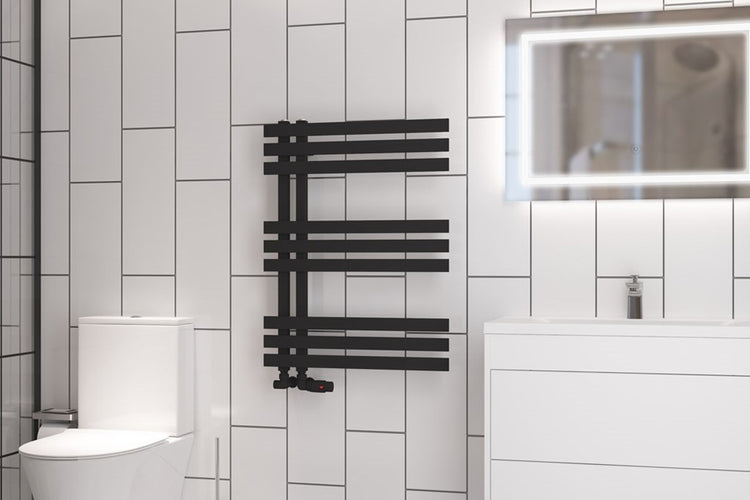 Matt Black Designer Towel Rails