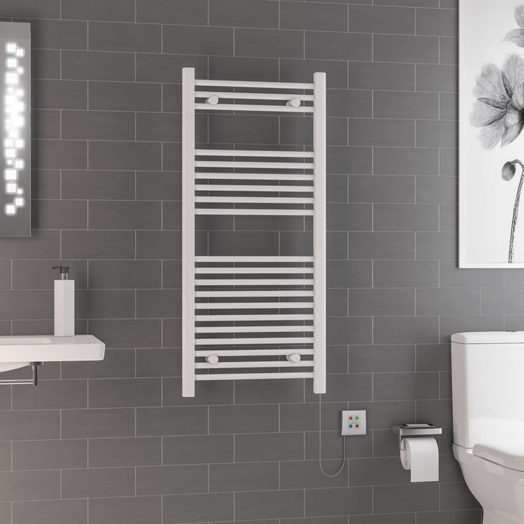 Gloss White Dry Electric Towel Rails