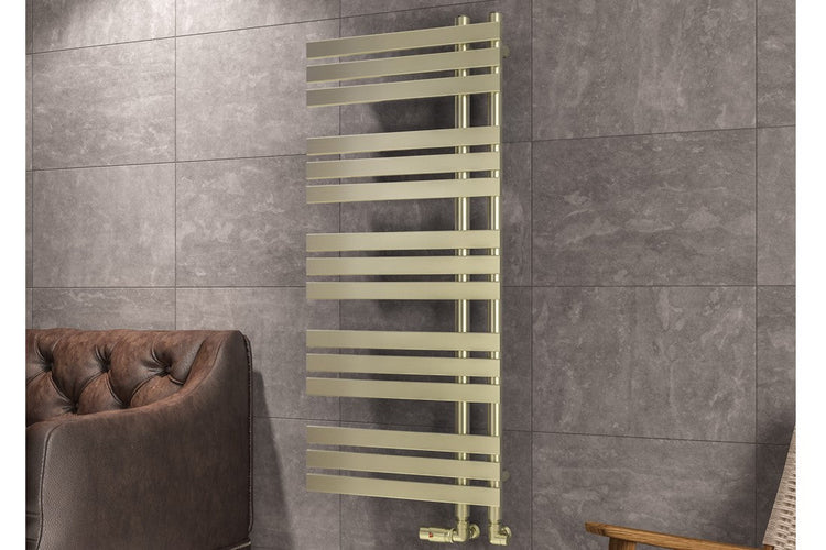 Brushed Brass Designer Towel Rails