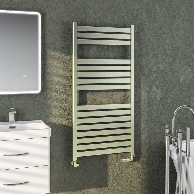 Brushed Brass Electric Designer Towel Rails