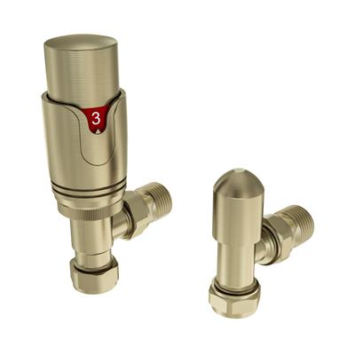 Brushed Brass Radiator Valves