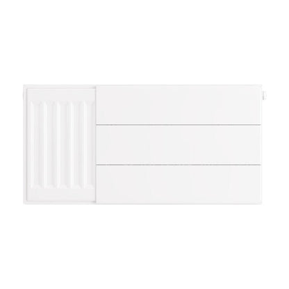 Eastbrook Flat Gloss White Radiator Cover Plates With Lines