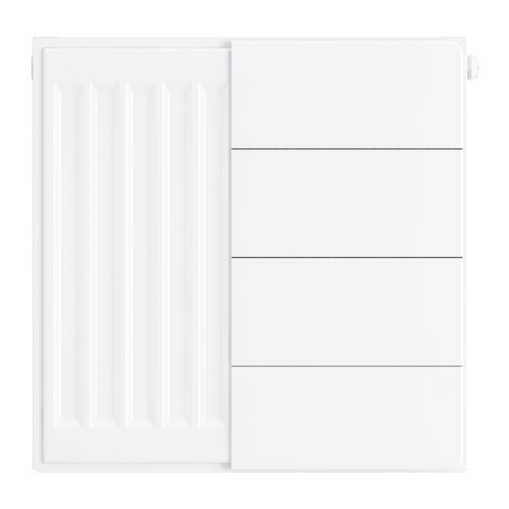 Eastbrook Flat Gloss White Radiator Cover Plates With Lines