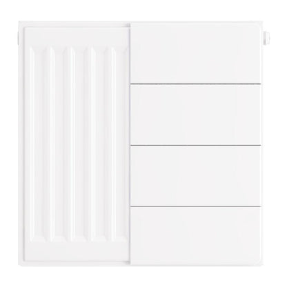 Eastbrook Flat Gloss White Radiator Cover Plates With Lines