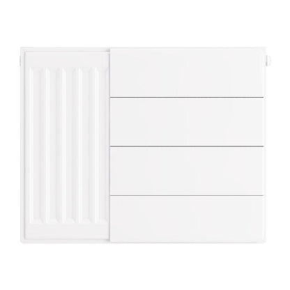 Eastbrook Flat Gloss White Radiator Cover Plates With Lines