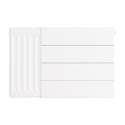 Eastbrook Flat Gloss White Radiator Cover Plates With Lines