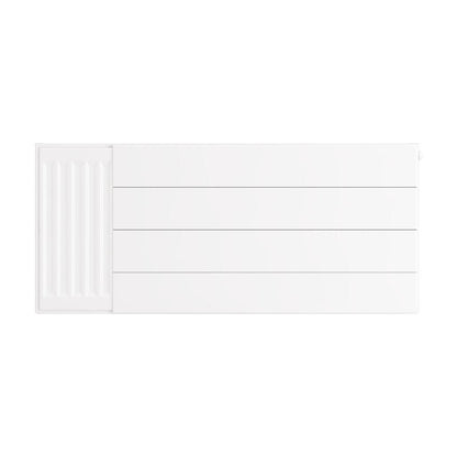 Eastbrook Flat Gloss White Radiator Cover Plates With Lines