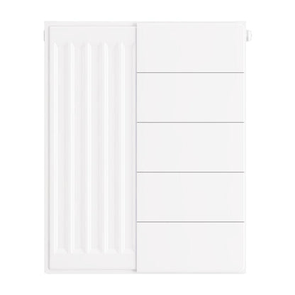 Eastbrook Flat Gloss White Radiator Cover Plates With Lines