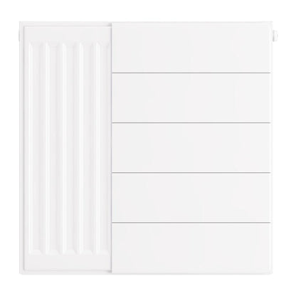 Eastbrook Flat Gloss White Radiator Cover Plates With Lines