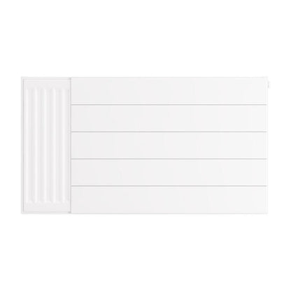 Eastbrook Flat Gloss White Radiator Cover Plates With Lines