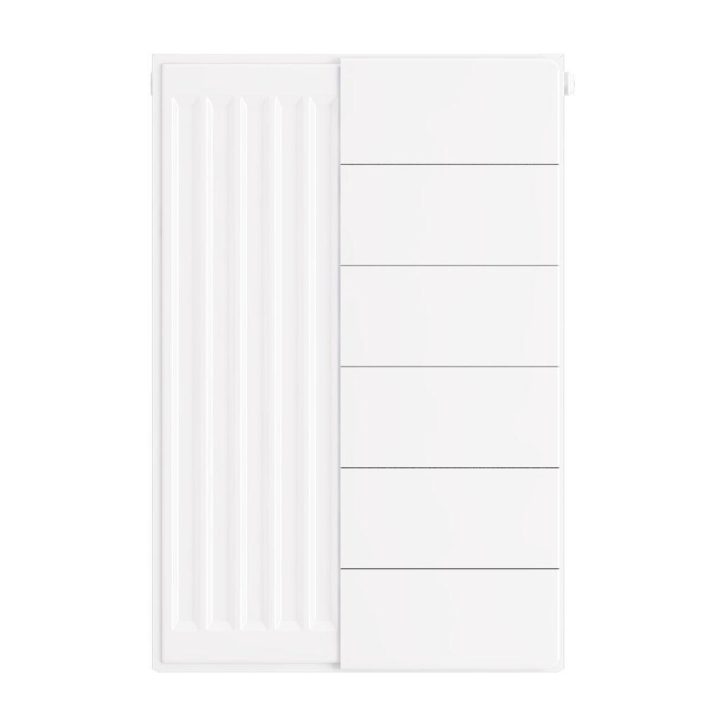 Eastbrook Flat Gloss White Radiator Cover Plates With Lines