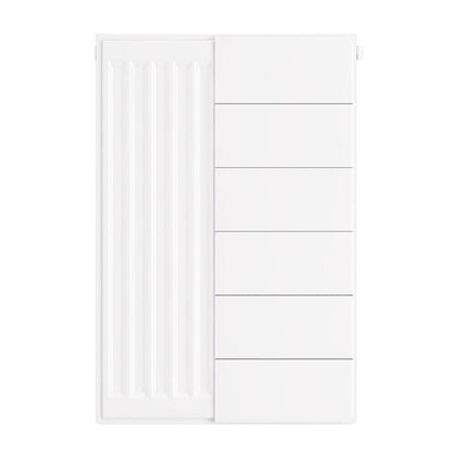 Eastbrook Flat Gloss White Radiator Cover Plates With Lines