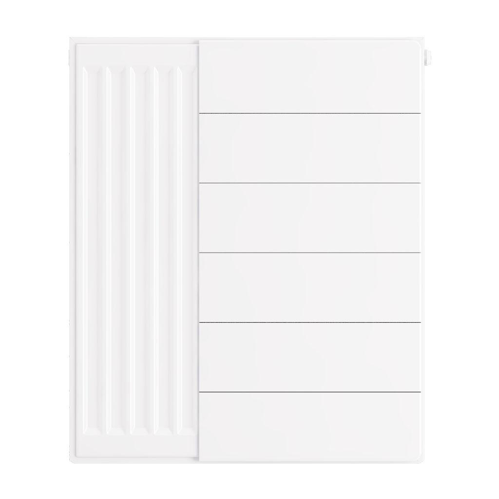 Eastbrook Flat Gloss White Radiator Cover Plates With Lines