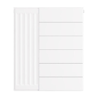 Eastbrook Flat Gloss White Radiator Cover Plates With Lines