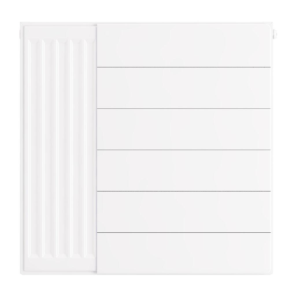 Eastbrook Flat Gloss White Radiator Cover Plates With Lines