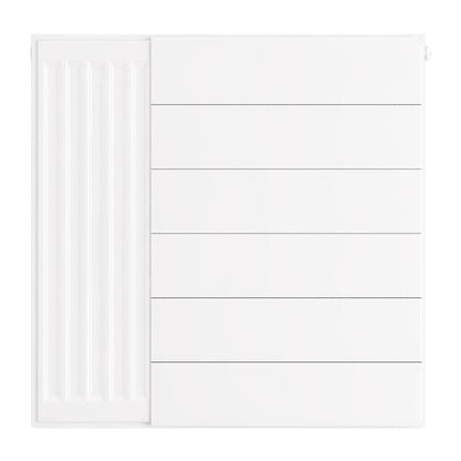 Eastbrook Flat Gloss White Radiator Cover Plates With Lines