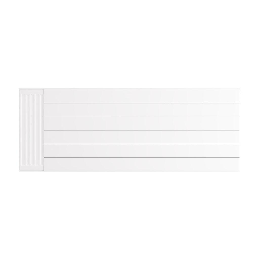 Eastbrook Flat Gloss White Radiator Cover Plates With Lines