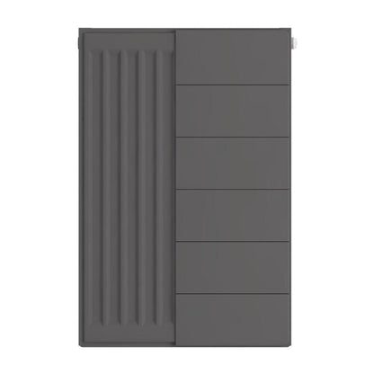 Eastbrook Flat Matt Anthracite Radiator Cover Plates With Lines