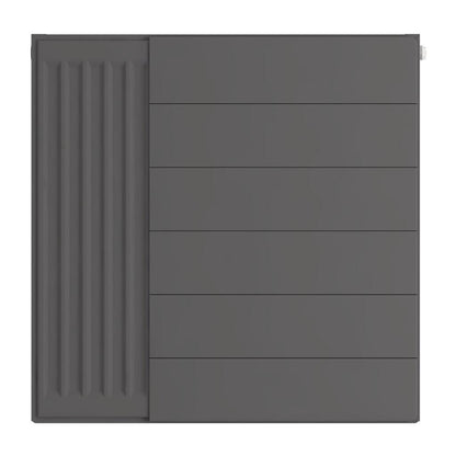 Eastbrook Flat Matt Anthracite Radiator Cover Plates With Lines