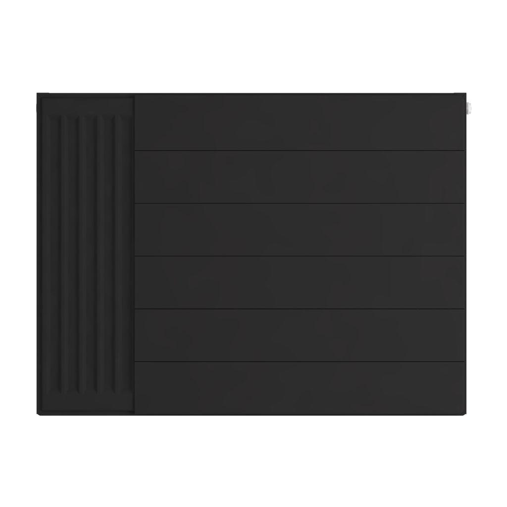 Eastbrook Flat Matt Black Radiator Cover Plates With Lines