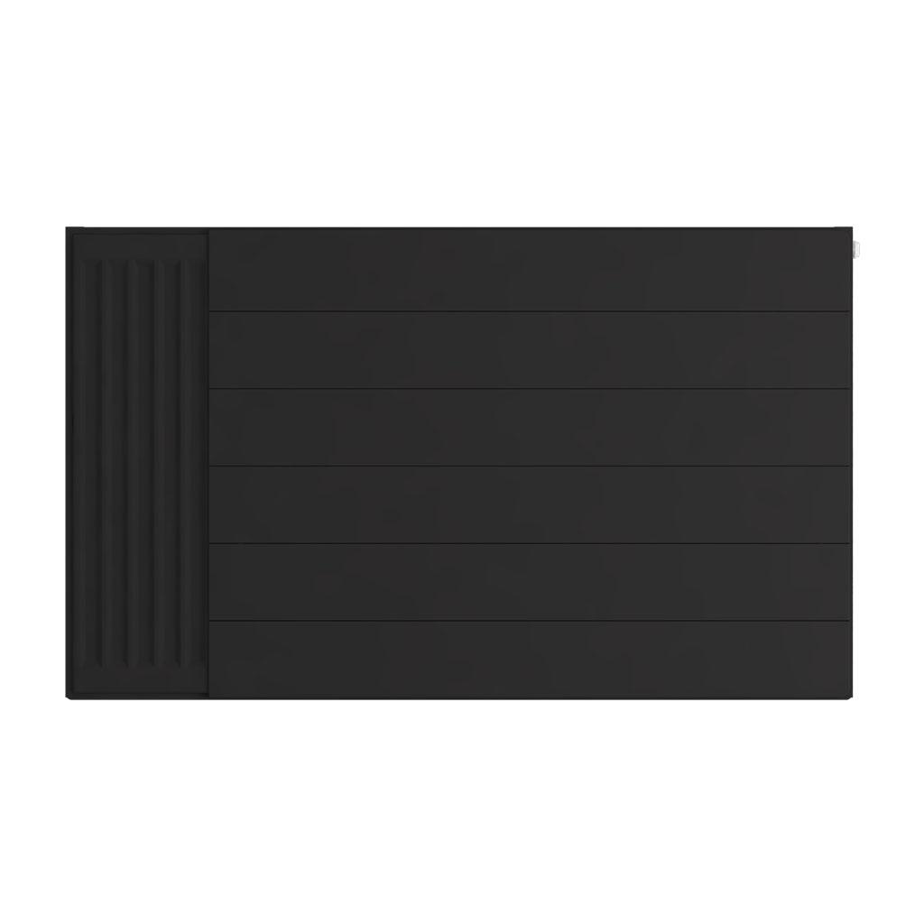 Eastbrook Flat Matt Black Radiator Cover Plates With Lines