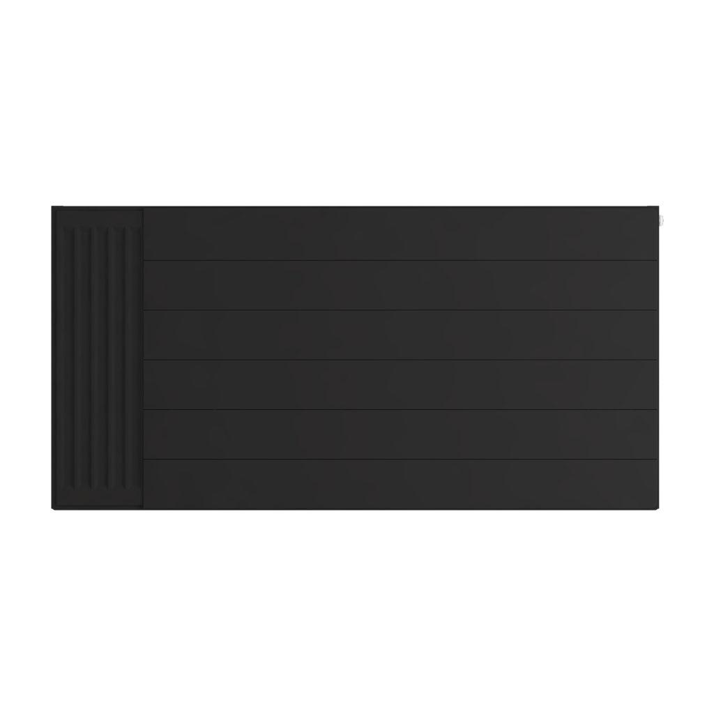 Eastbrook Flat Matt Black Radiator Cover Plates With Lines