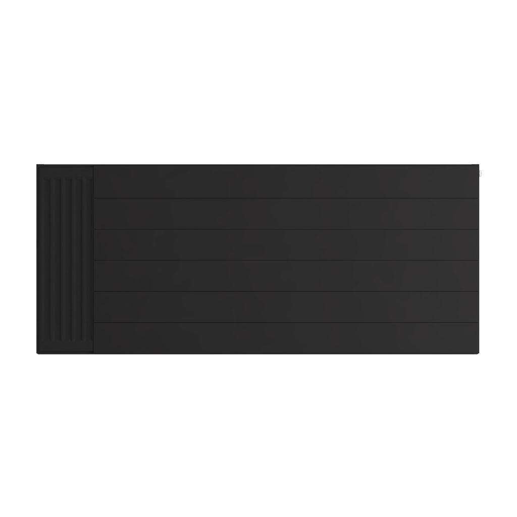 Eastbrook Flat Matt Black Radiator Cover Plates With Lines