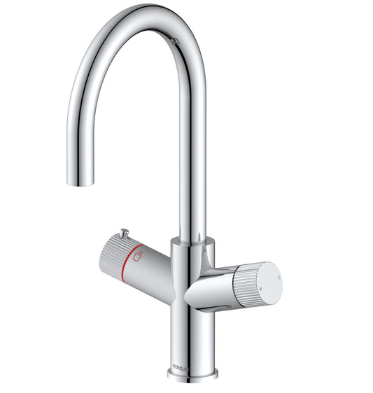 Scudo KoGE 4-in-1 Swan Pull Out Spout Hot Water Tap  Chrome