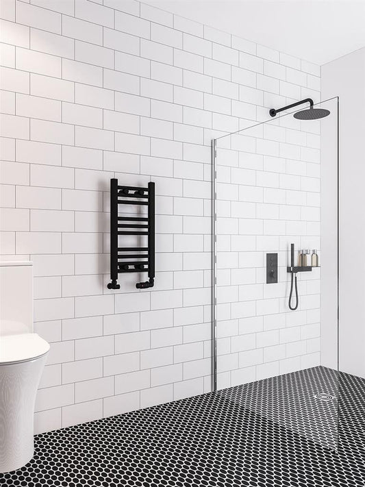 Eastbrook Wingrave Straight Matt Black Towel Rails - Various Sizes