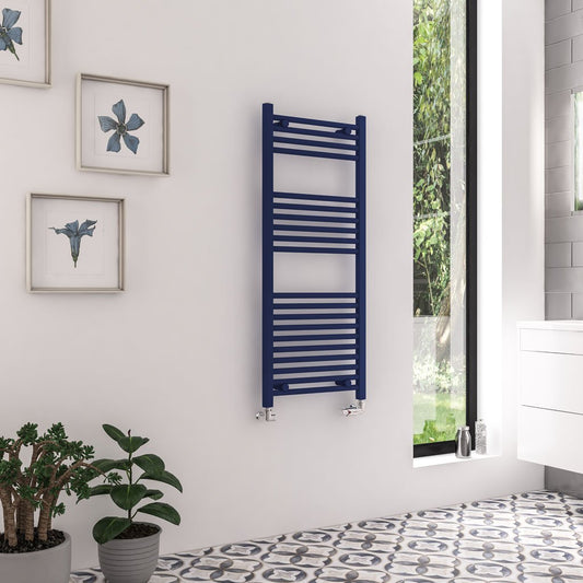 Eastbrook Wingrave Straight Matt Cobalt Blue Towel Rails - Various Sizes