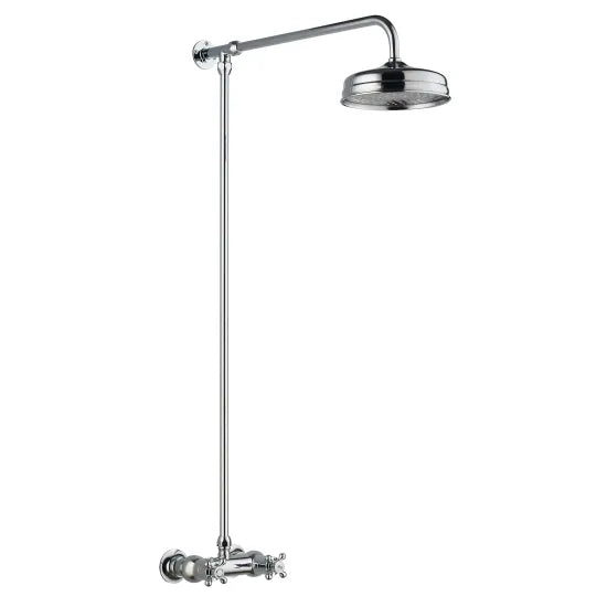Old London Chrome Thermostatic Bar Shower Valve & Rigid Riser