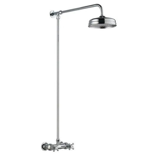 Old London Chrome Thermostatic Bar Shower Valve & Rigid Riser