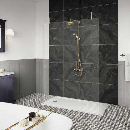 Old London Brushed Brass Traditional Thermostatic Bar Shower Valve